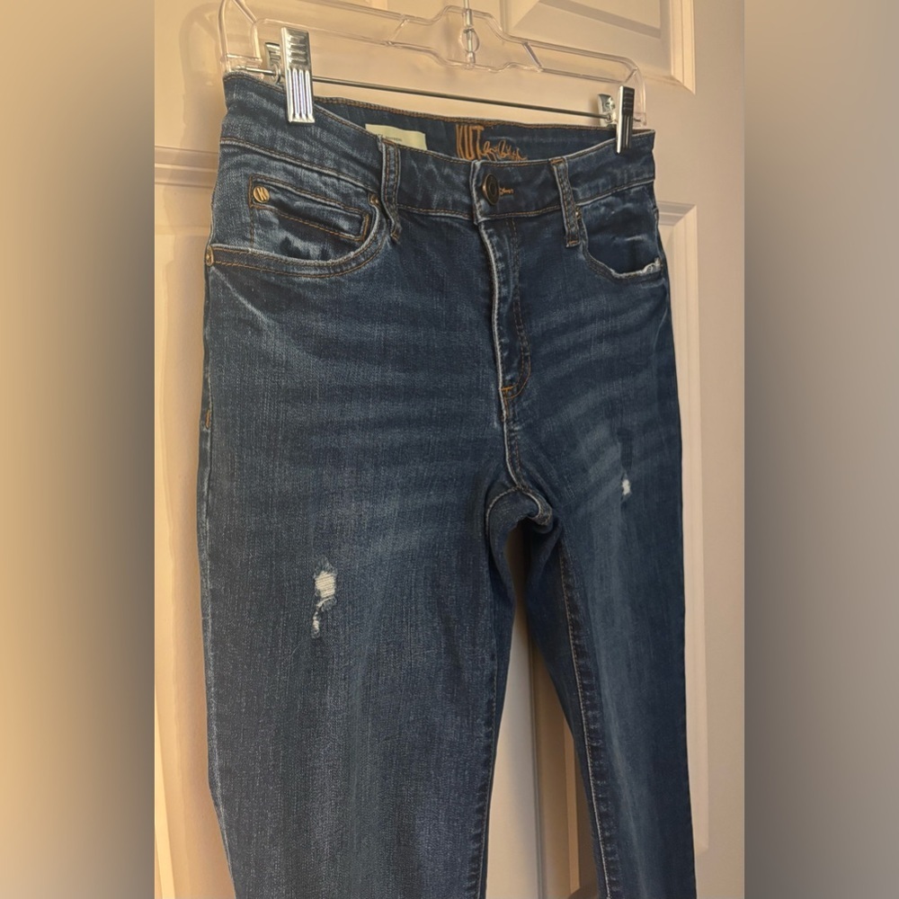 Kut From The Kloth Katy Mid Rise Boyfriend Jeans in Medium/Dark Wash, Size 4 - Picture 2 of 11